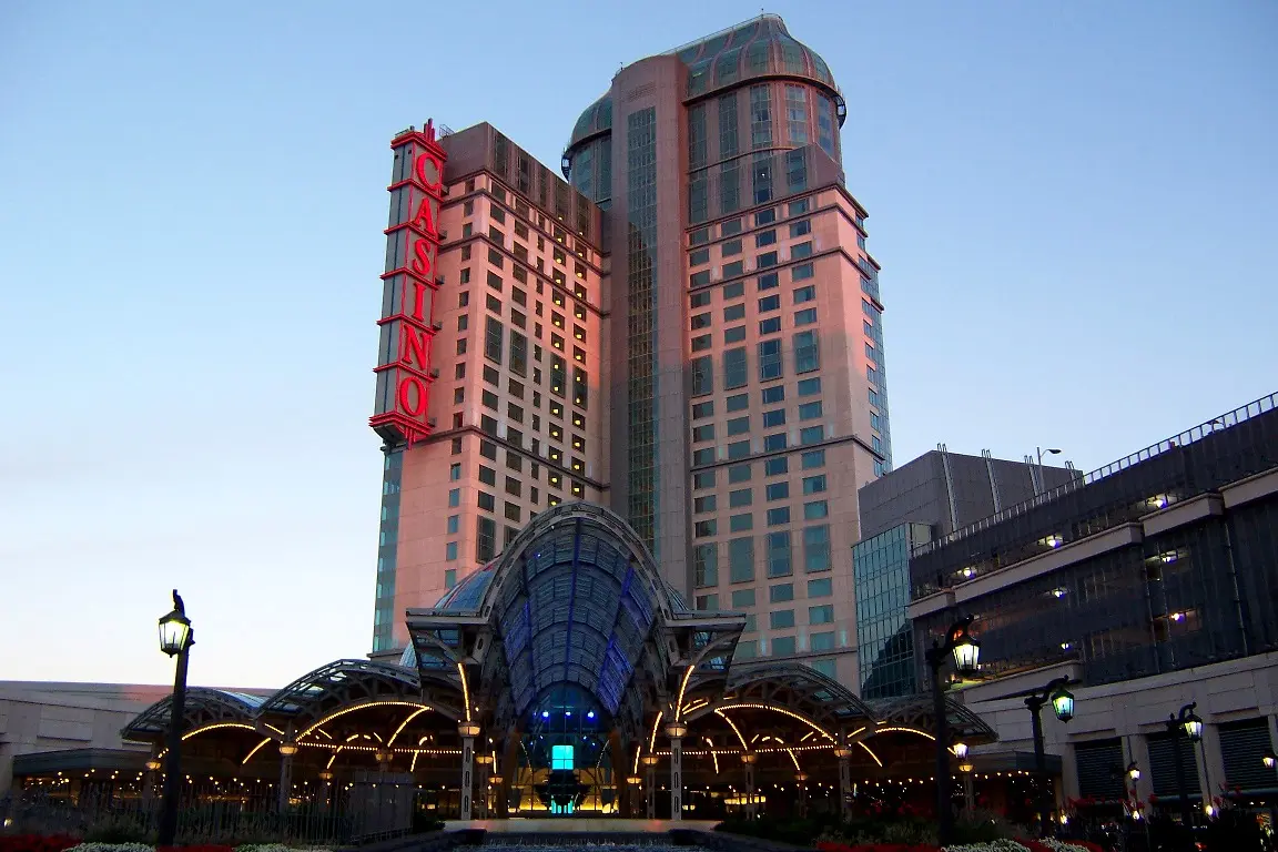 Façade at sundown